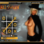 Halloween Hot Pumpkin Tic Tac Toe