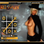 Halloween Hot Pumpkin Tic Tac Toe